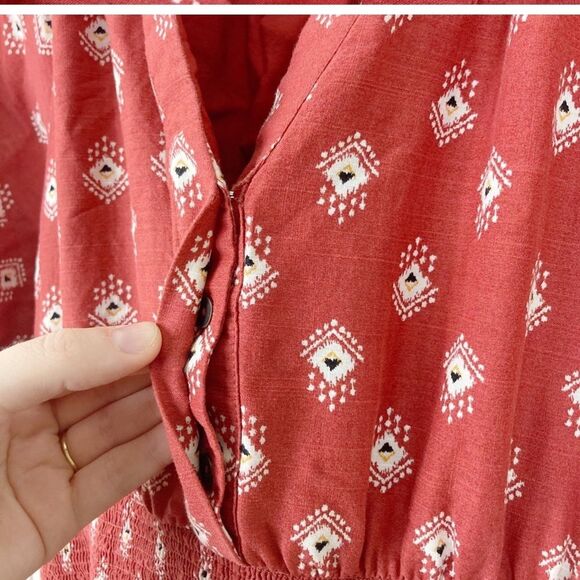 Anthropologie Felipa Midi Cotton Tiered Dress with Pockets XS - Picture 4 of 14